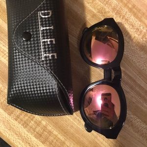 Diff womens pink polarized sunglasses